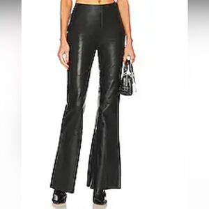 NWT size 6, Black Flared Leather Pants by deadwood